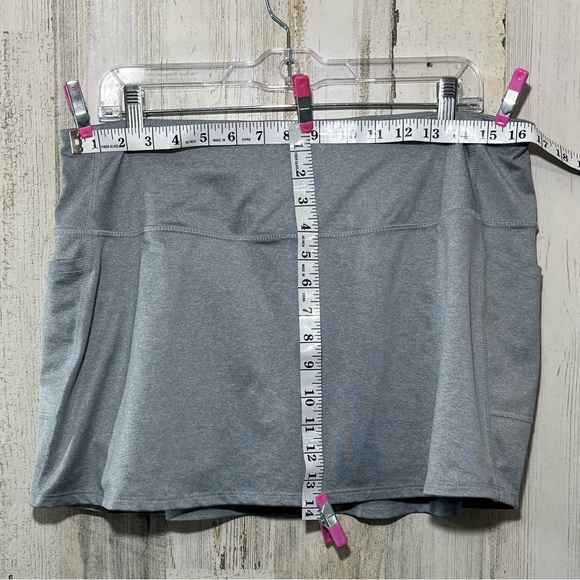 Etonic Golf Tennis Athletic Skirt Skort Grey Pockets Stretch Size Large - Picture 5 of 15